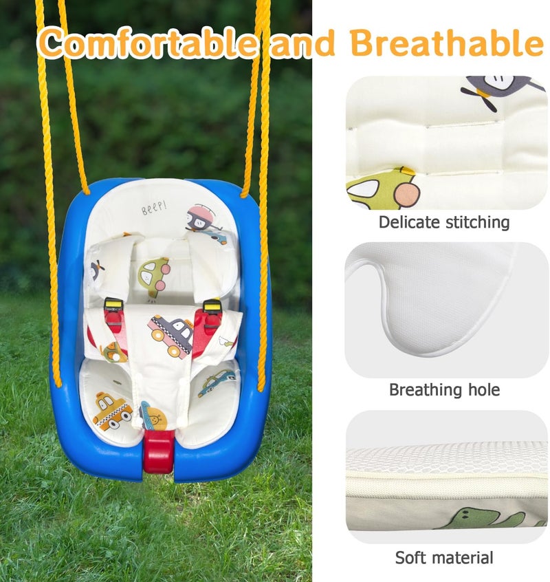 FEISIKE Toddler Swing Cushion - Baby Swing Outdoor Seat Insert Pad Compatible with Outside Infant Swings for Toddlers Age 1-3, Detachable and Washable(Swing Not Included) - Image 5
